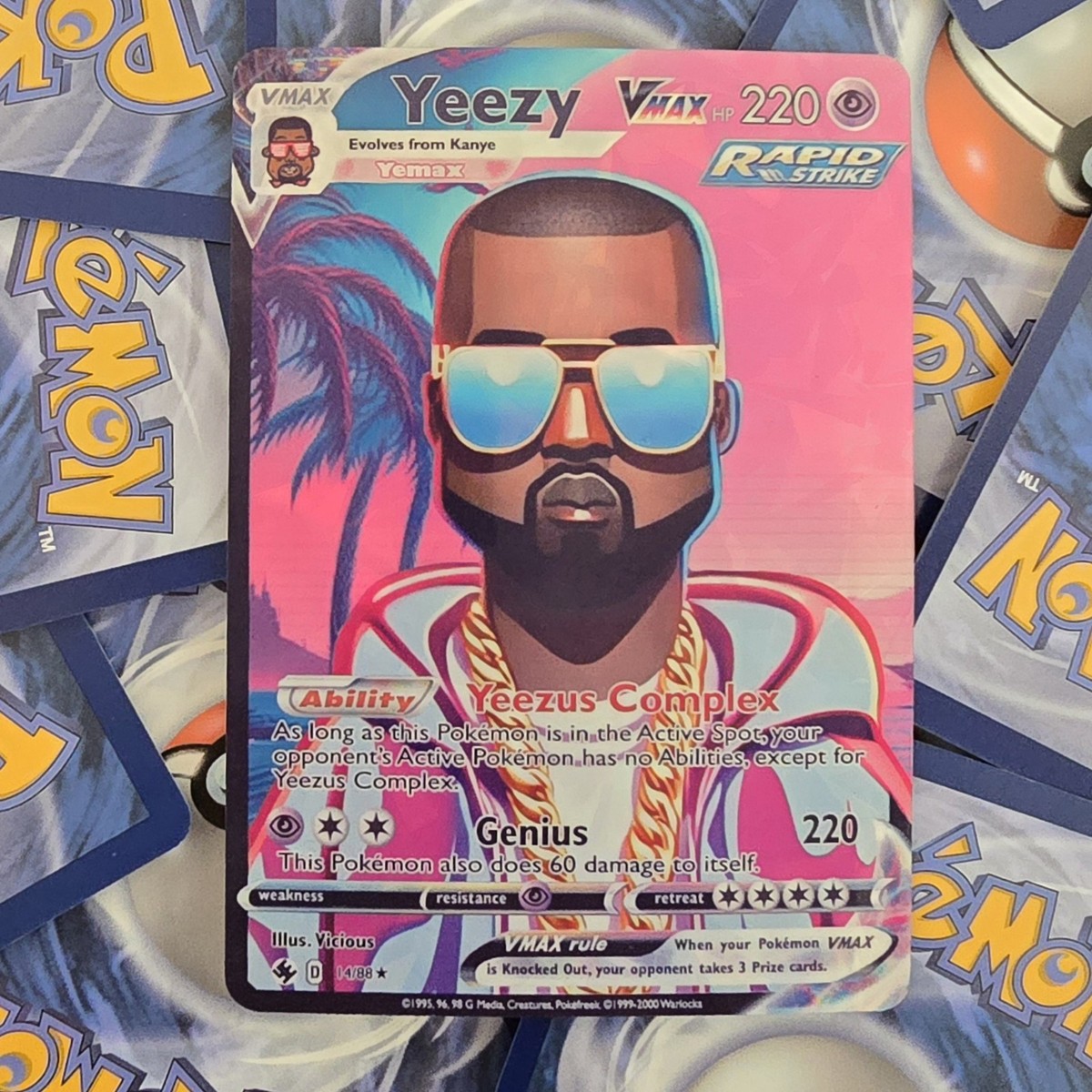 Yeezy Kanye West Pokemon Card