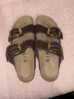 Birkenstock Arizona Big Buckle In Raffia Size 42 L11/M9