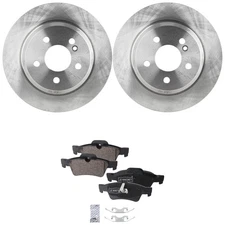 Rear Brake Disc and Pad Kit For 2003-2009 Mercedes Benz E320 Plain Surface