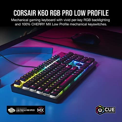CORSAIR K60 RGB PRO LOW PROFILE Mechanical Wired Gaming Keyboard – CHERRY MX - Image 2 of 4