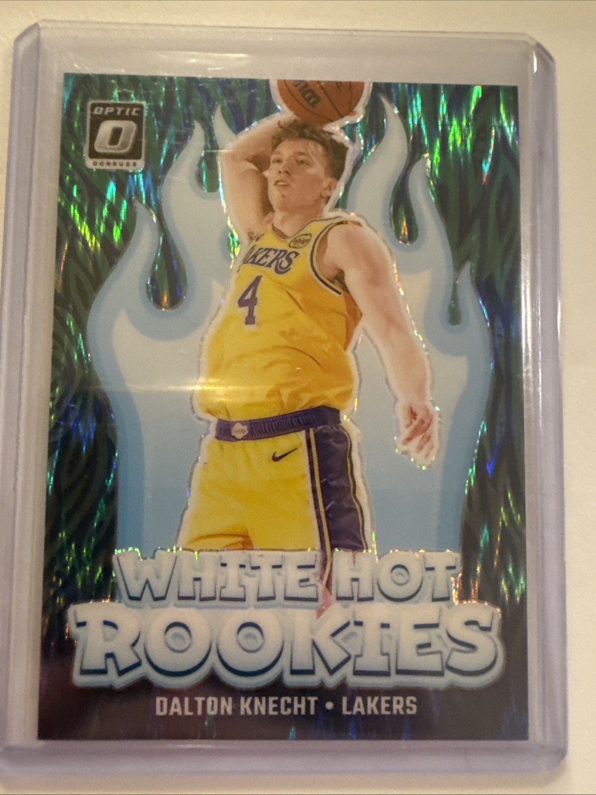 2024-25 Donruss Optic Dalton Knecht White Hot Rookies Green Shock /149 SSP