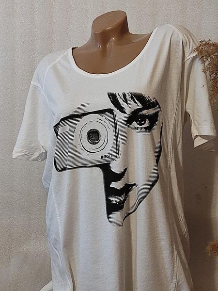 Women Diesel Dress White Cotton 36 / S / 44 #7IS5