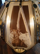 Rare Vintage ok lighting Wolf Touch  lamp glass panel  Lamp TESTED WORKS