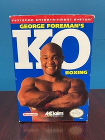 NES George Foreman's KO Boxeo - PROBADO - CIB P&oacute;ster Caja Espuma Manual Nintendo