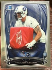2014 Bowman Chrome #128 Taylor Lewan Rookie Tennessee Titans RC Bussin
