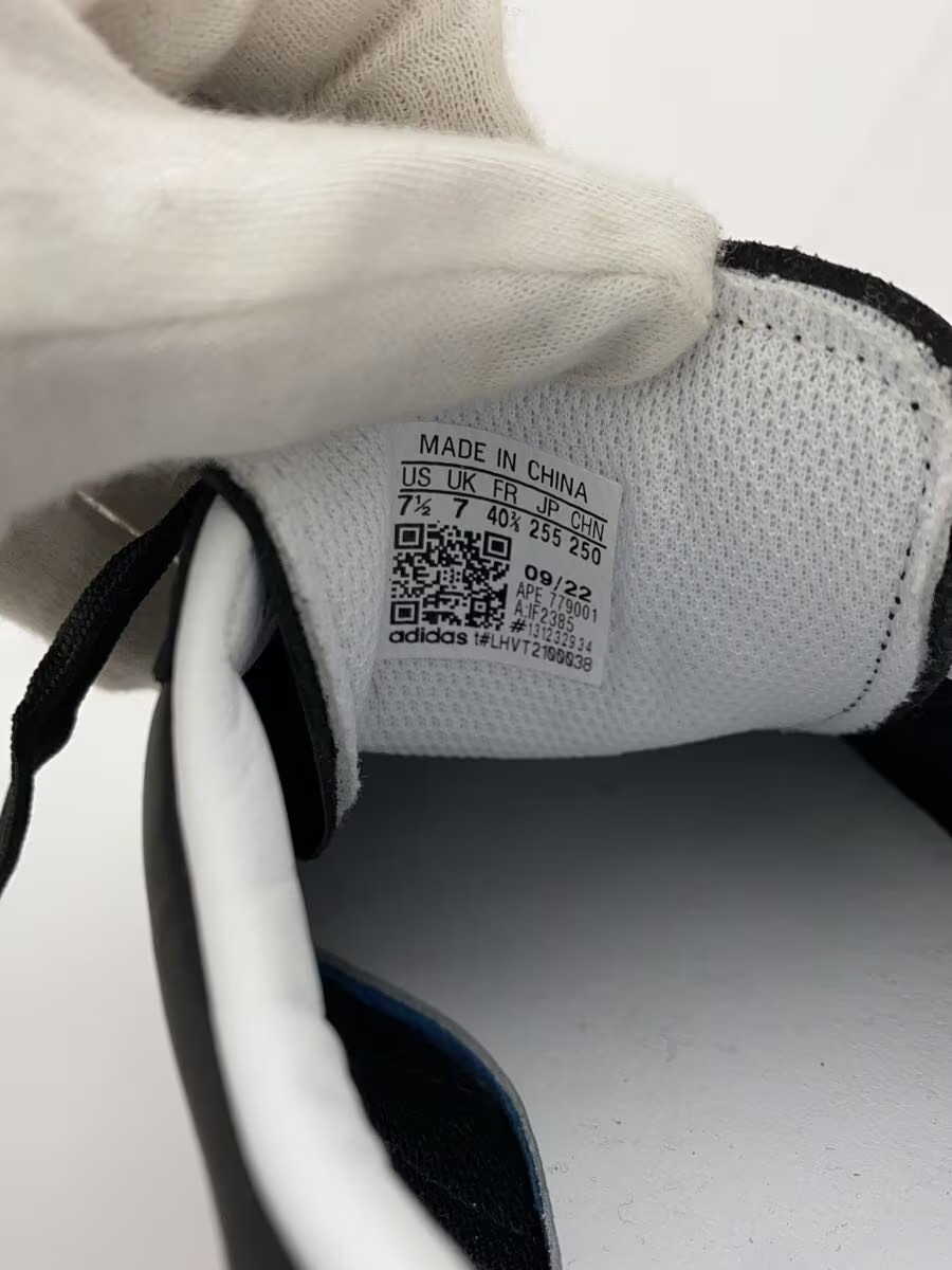 Adidas A Bathing Ape Low Cut Sneakers 25Cm Blk Leather 131232934 Ljl35 thumbnail 5