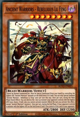 Ancient Warriors - Rebellious Lu Feng - BLVO-EN025 - Super Rare - 1st Edition - 