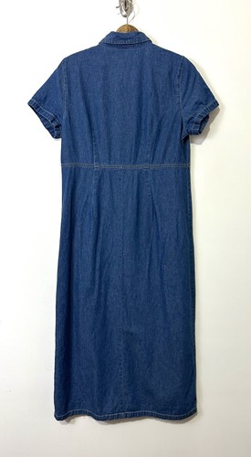 Vintage Bobbie Brooks Denim Button Up Maxi Dress Size Medium Cottagecore Cotton - Picture 4 of 5