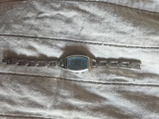 Fossil Kaleido Women's Silver Stainless Steel Quartz Blue Dial Tonneau Watch