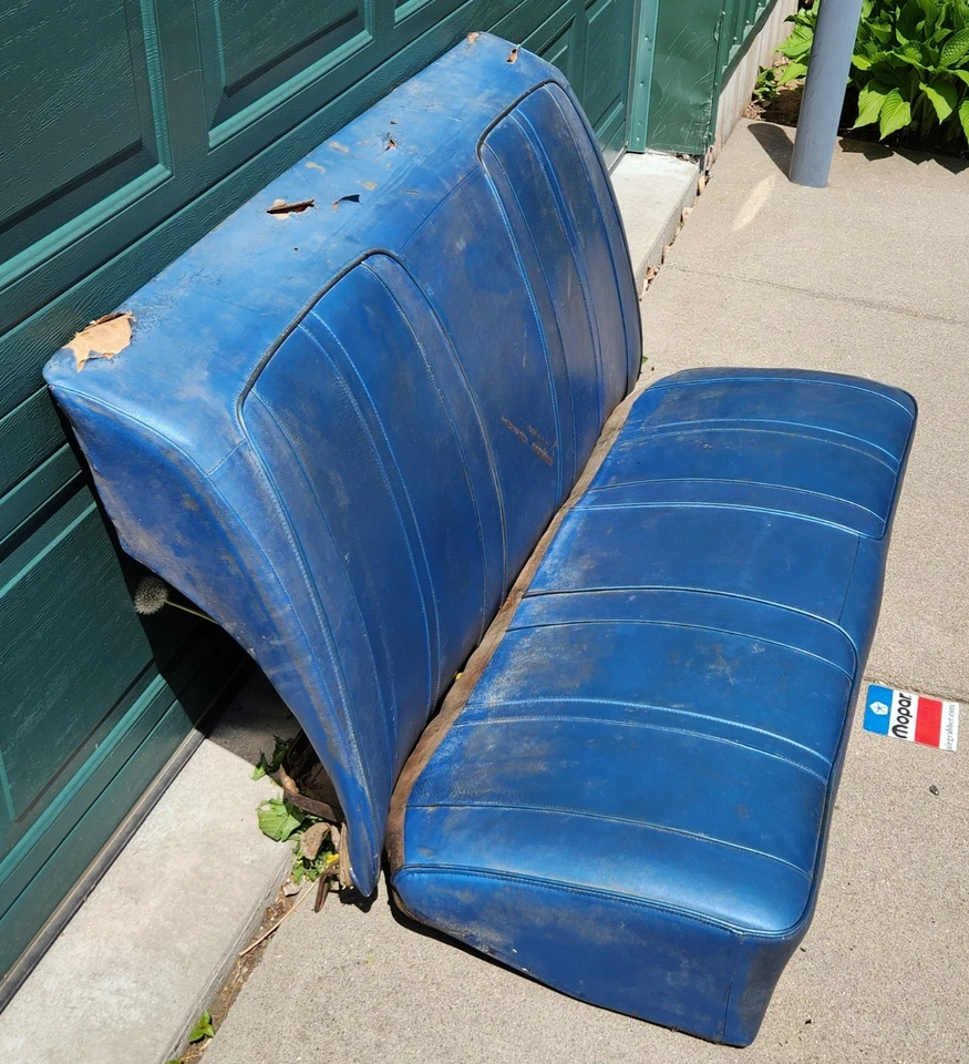 Dodge Charger Plymouth Road Runner 1971 1972 1973 1974 asiento trasero satélite azul Foto 3 de 4