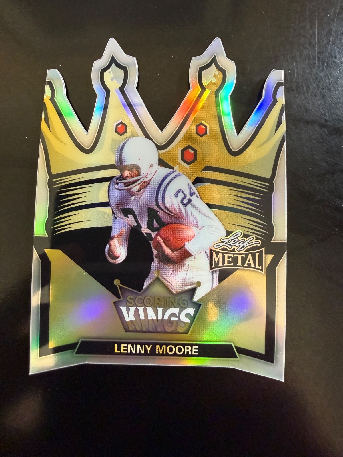2026 Leaf Metal Scoring Kings Silver  1/1 Lenny Moore #KB-33 HOF