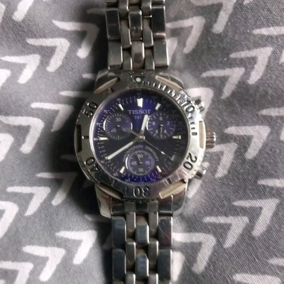 Blue face, Tissot PRS 200 Chronograph Swiss men's watch