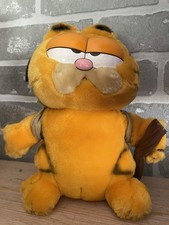 Vintage Garfield 1981 Hiking W/ Backpack and Walking Stick Plush Dakin Inc. Cat