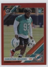 2019 Panini Donruss Optic Rookies Red Prizm 64/99 Christian Wilkins #105 0y5b
