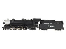 Mantua 3456 HO Scale SF 2-6-6-2 Steam Loco.  Tender EX