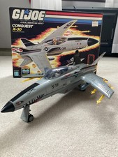 Vintage 1986 G.I. Joe Conquest X-30 Aircraft with Pilot Slip-Stream Complete