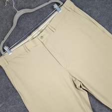 Michael Kors Mens Khaki Beige Stretch Chino Trousers Pants 40W x 32L Slim Fit