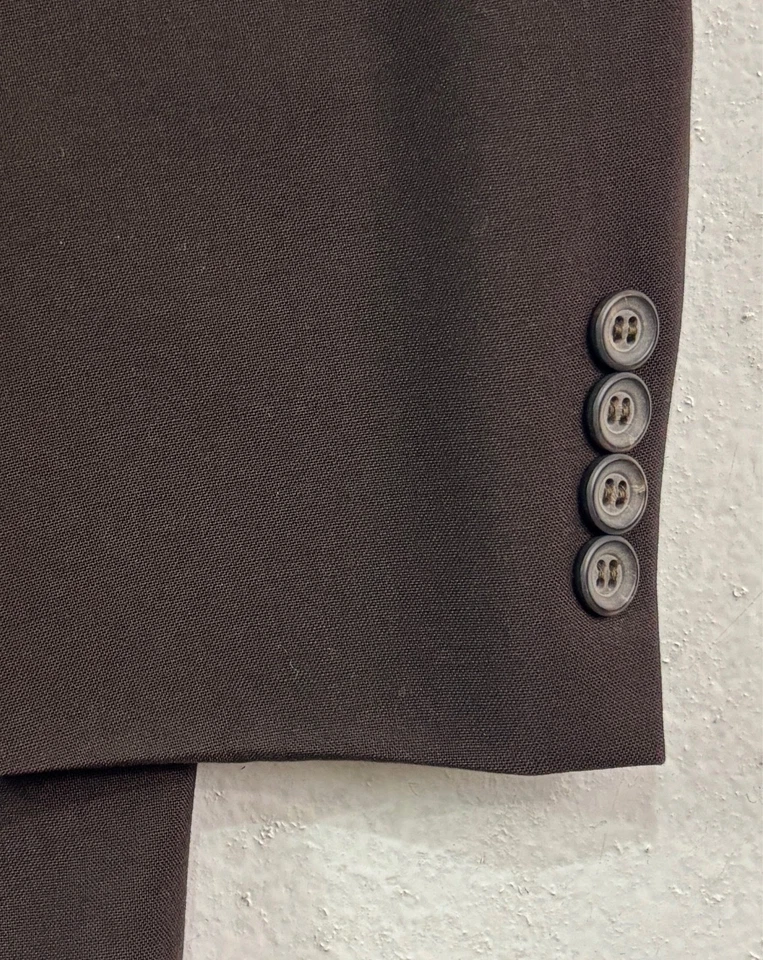 VTG 1970s Ralph Lauren Chaps 38S Wool Blend Blazer Jacket Sport Suit Coat Brown - Image 2 of 4