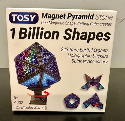 TOSY Magnet Pyramid Stone - One Magnetic Shape Shifting Cube 1 Billion Shapes