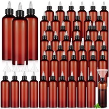 50 Pcs 8 oz Squeeze Bottle Twist Top Applicator Bottles Empty Hair Oil Bottle...