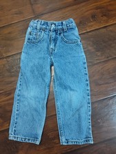 Vintage Y2K Boys Levi's 550 Relaxed Fit Size 4 Slim Denim Jeans Light Wash