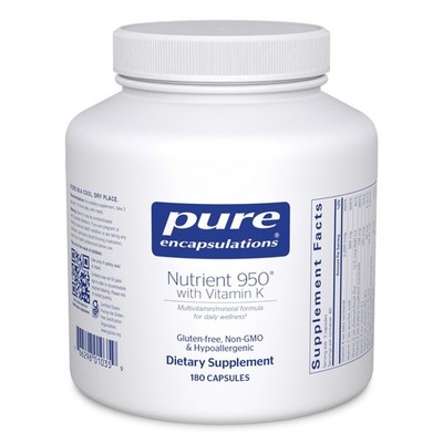 Nutrient 950 with Vitamin K - 180 Capsules, Essential Vitamins & Minerals Supple