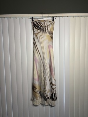 Roberto Cavalli Silk Zebra Print Long Maxi Flowy Dress Women's Sz