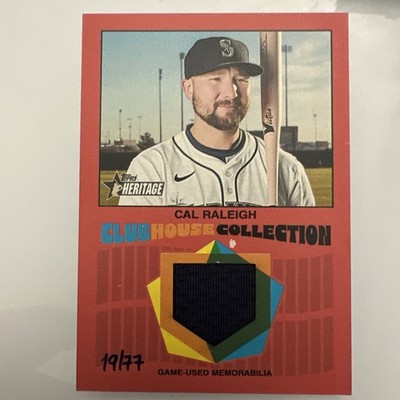 2026 Topps Heritage Cal Raleigh #CCR-CR Red SP Relic 19/77