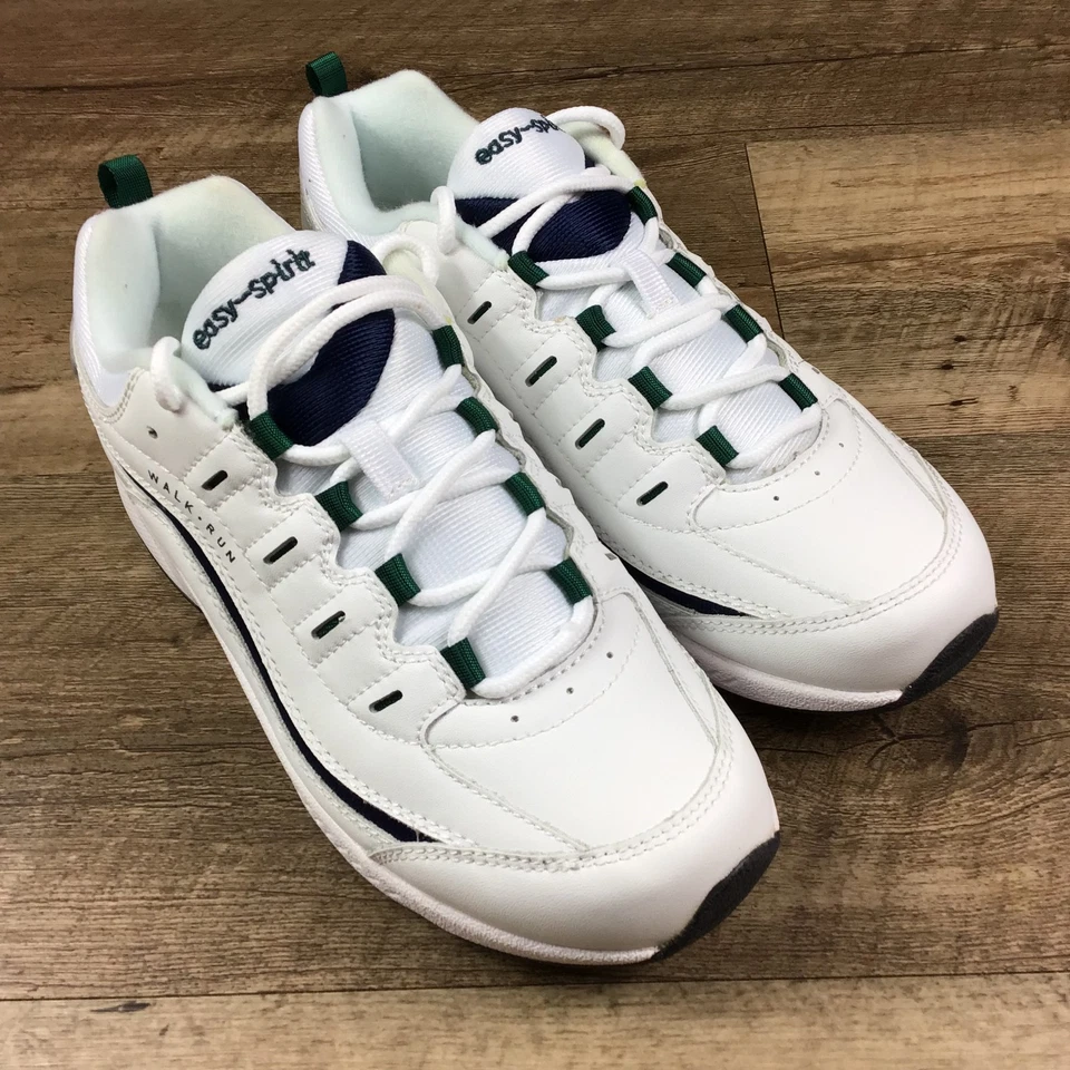 Zapatos deportivos para caminar Easy Spirit para mujer talla 6,5 de ancho de cuero blanco Foto 2 de 4