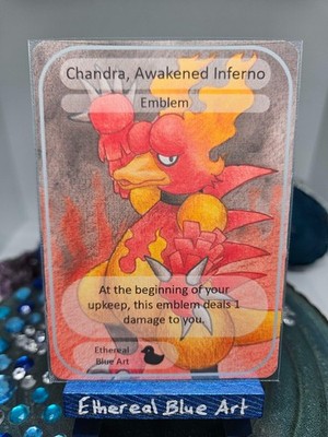 Chandra, Awakened Inferno Emblem - Pokemon Magmar - Custom MTG Token