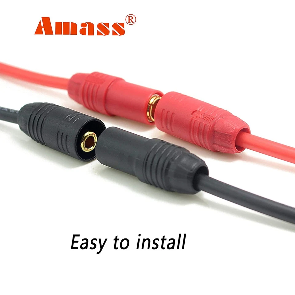 8pcs Amass AS150 7mm Banana Bullet Connector Anti-Spark Gold Plated Male Fema... - Image 3 of 4