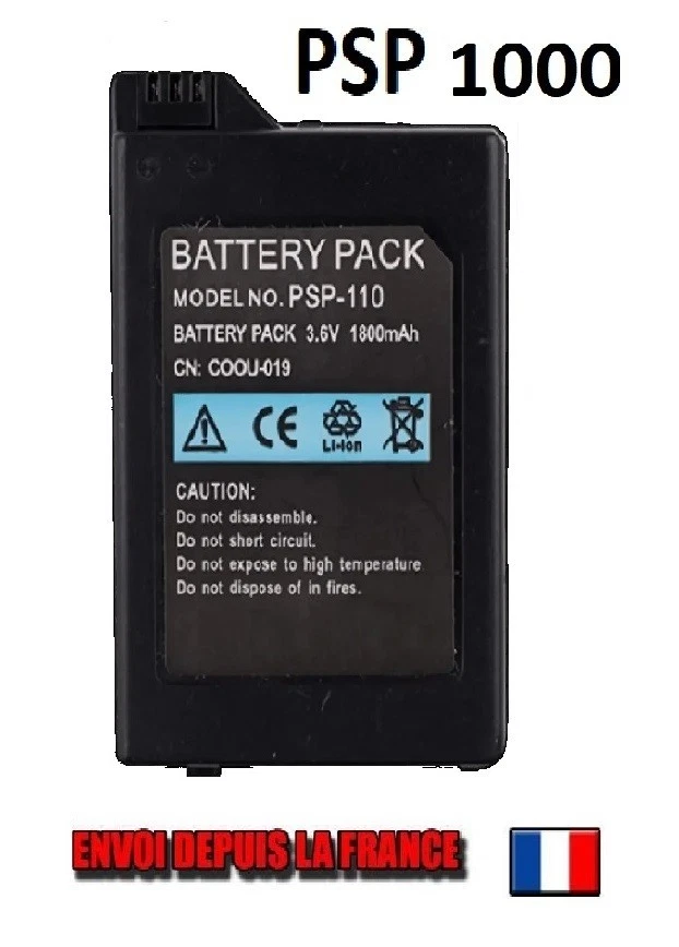 Batterie pour Sony PSP 1000 - 1004 (pas Slim & Lite) 1800 mah Fat battery accu
