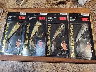 Lot Of 4- EXCALIBUR  REBEL SUPER POP R ZELL ROWLAND MODEL LURES.  NOS!   