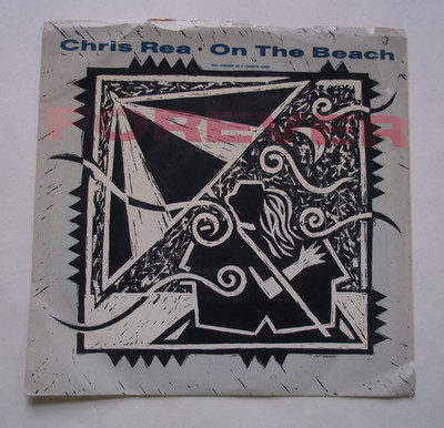 CHRIS REA - On The Beach / On The Beach (PROMO) 45 RPM 7'' Record 1988 GEFFEN