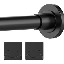 Shower Curtain Rod Adjustable 30-80" with Holder, Anti-Rust Shower Rod  Spri...