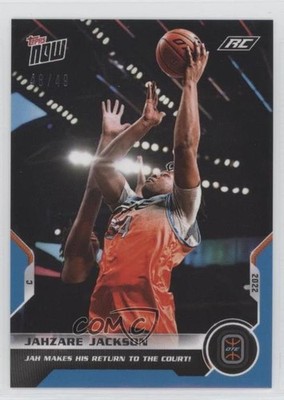 2021 Topps Now Overtime Elite Online Exclusive Blue /49 Jahzare Jackson #23 16tx