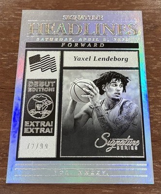 25/26 Signature Series #5 Yaxel Lendeborg Headlines Silver RC 72/99 Michigan