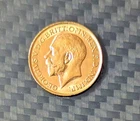 1913 Gold Sovereign British Coin  King George V  British sovereign coin .235 oz
