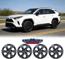 17 Inch Matte Black Hubcaps Wheel Skins for 2019-2025 Toyota RAV4 Set 4PCS ABS
