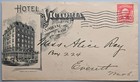 Hotel Victoria Spokane WA 1905 Advertising Cover Envelope Everett Wash — photo 1