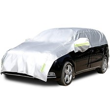 Half Car Cover All Weather Car Body Cover Sunshade Cover Snow Cover Waterproo...