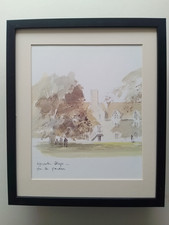 Hugh Casson print 'Worcester College, Oxford' From The Gardens FRAMED
