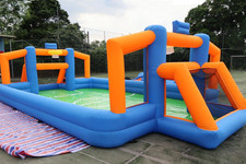 Inflatable Soccer Basketball Sports Court Inflatable Soccer Pitch Field 2 in 1 M