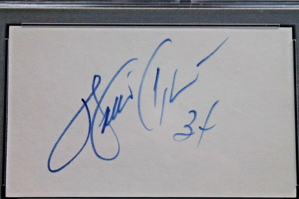 Walter Payton (d.1999) HOF Chicago Bears Autographed Signed 3x5 Index Card PSA - Image 2 of 4