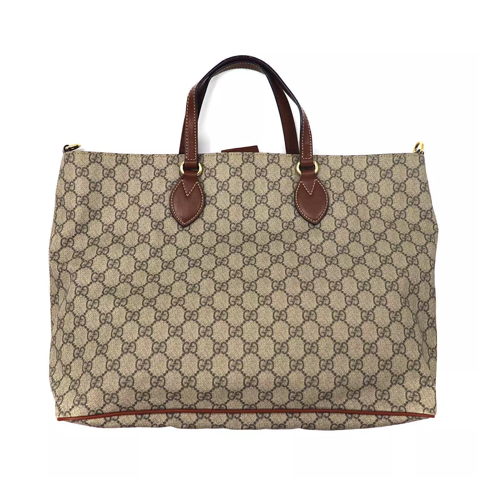Sac fourre tout GUCCI 2WAY GG Supreme Beige 453705 bandoulière inclus