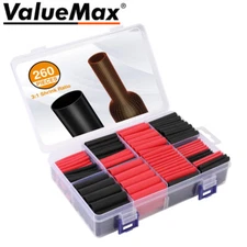 Valuemax 260PCS Heat Shrink Tubing Kit 3:1 Industrial Electrical Shrink Tube USA