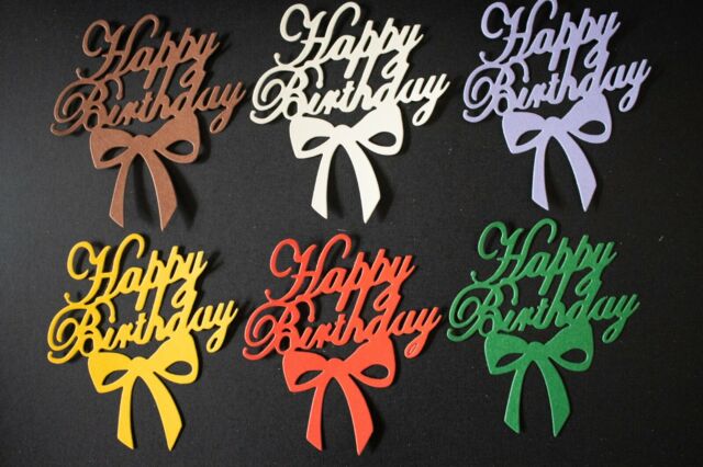 8 * Happy Birthday die Cuts Embellishments for Scrapbooking| Cards Making