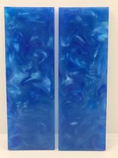 2 PCS COMPOSITE KNIFE HANDLE MATERIAL BLANK SCALES: SERENITY 5973