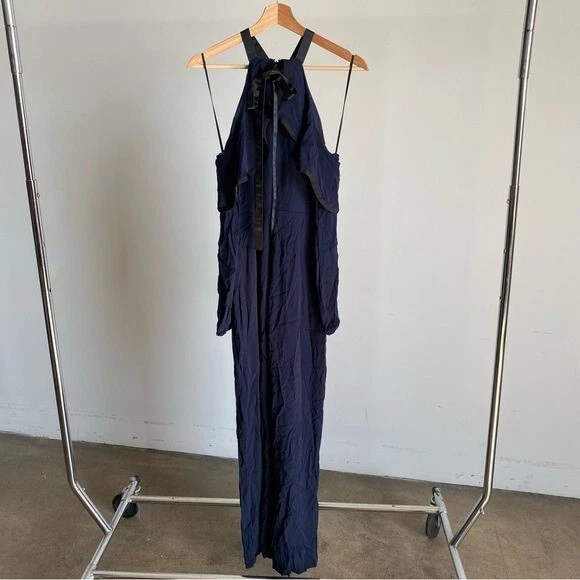 Nuevo Mono Azul Alexis “Nola” Fuera del Hombro Talla Mediana Foto 2 de 4