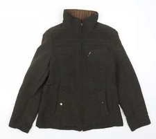 Gallery Womens Green Quilted Coat Size S Zip